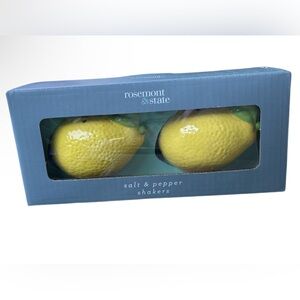 Lemon Salt & Pepper Shaker Set NIB